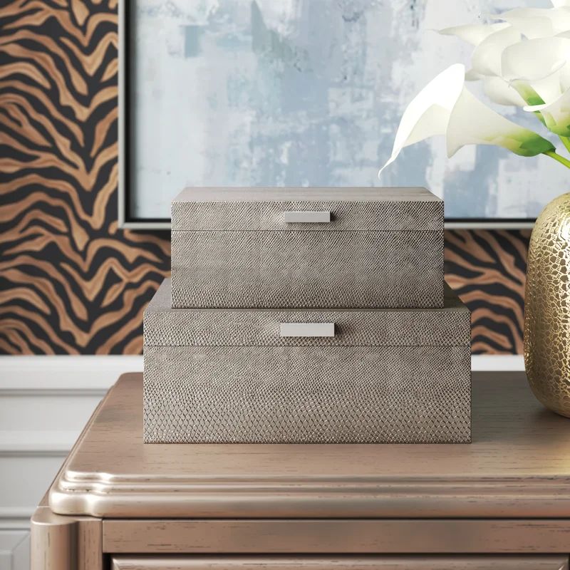 Kallie 2 Piece Plastic Decorative Box Set | Wayfair North America