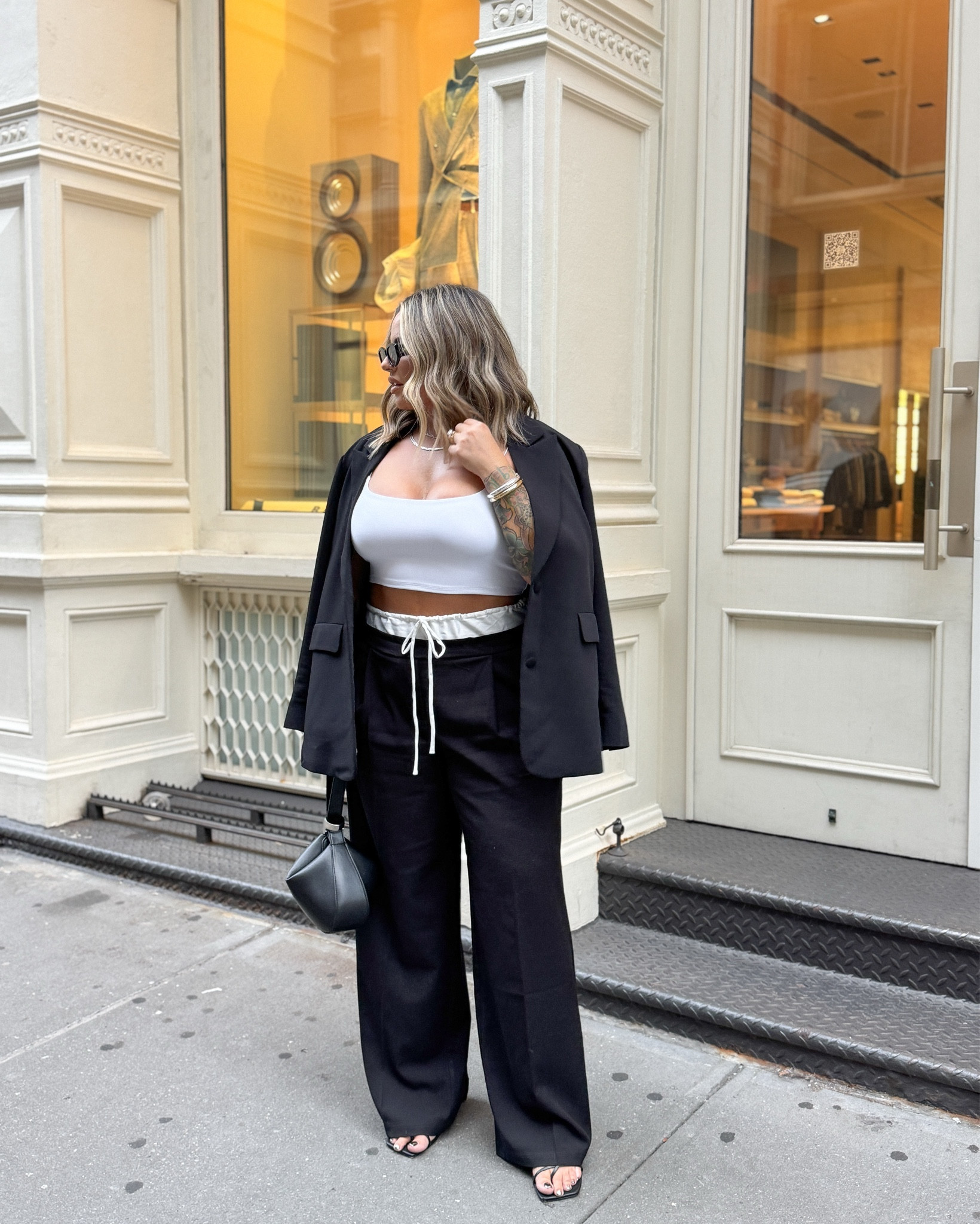 Tonight’s dinner outfit here in nyc 

Pants xl 
Tank L 
Blazer L/XL - sold out in this size so linked 2 other similar options. The drop blazer I linked I have and love I do that one in a xxl for oversized fit. 
Bag I can’t link here but found it at Nordstrom rack. 

#amazon #goodamerican #nyfw 

#LTKFindsUnder100 #LTKStyleTip #LTKFindsUnder50