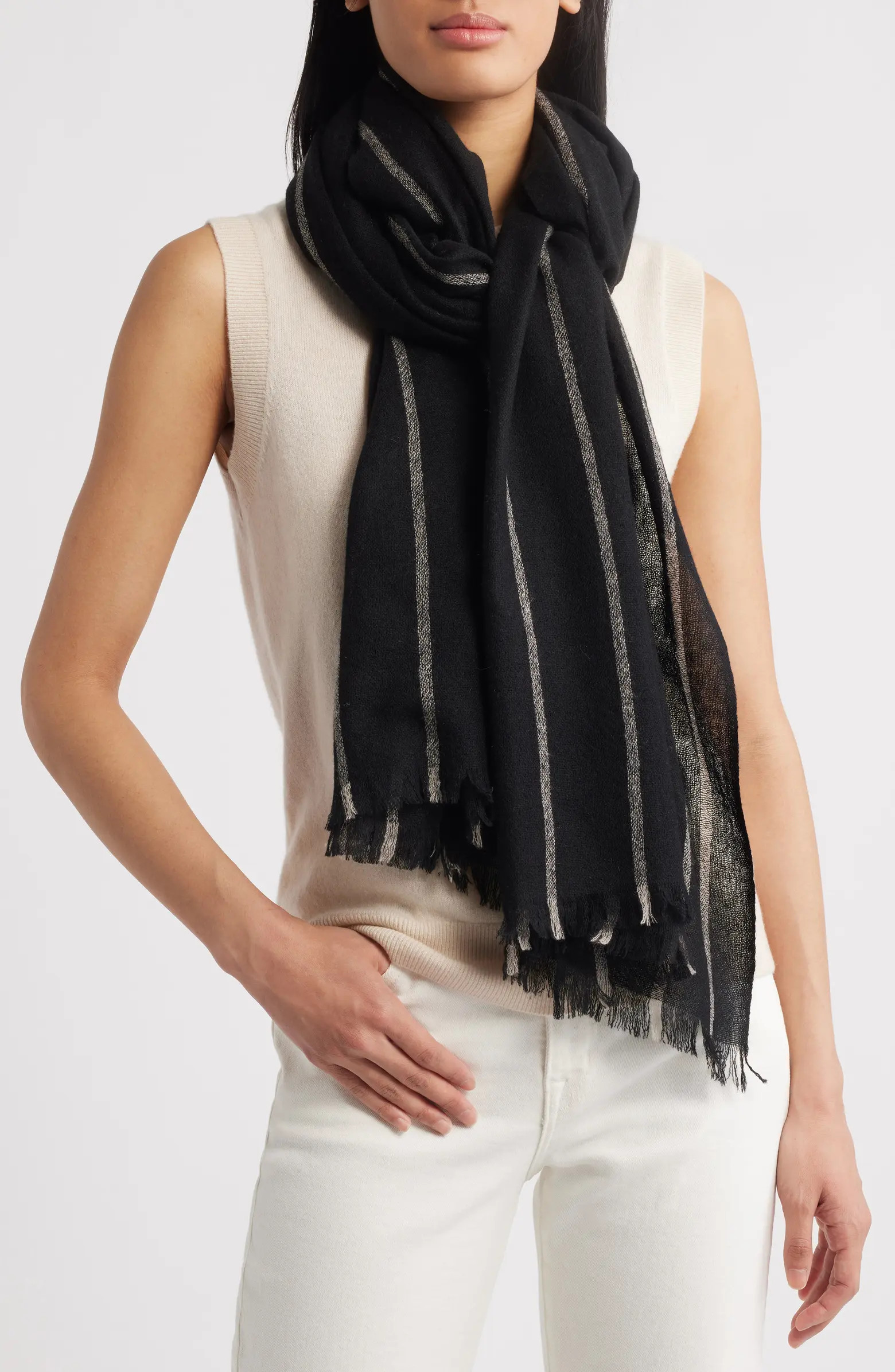 Stripe Cashmere Scarf | Nordstrom