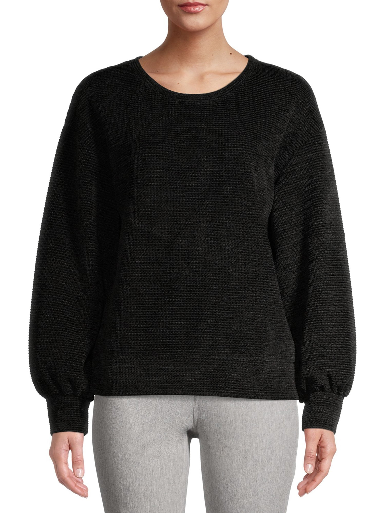 Time and Tru - Time and Tru Women's Chenille Sweater - Walmart.com | Walmart (US)