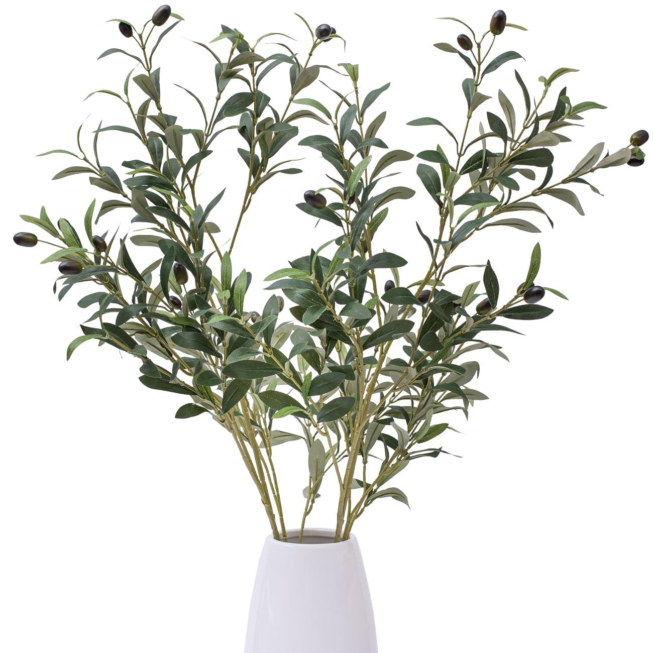 39 Inch Artificial Olive Branch Greenery Stems Fake Plants with 222 Leaves for Vase Faux Olive Br... | Amazon (US)