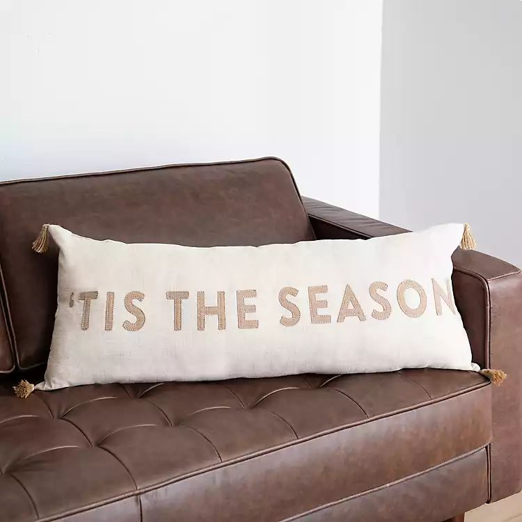 Cream Tis the Season Lumbar Pillow | Kirkland's Home