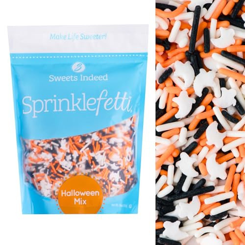 Sweets Indeed, Halloween Sprinkles, Bulk, 10 ounce, Edible Sprinkle Mix, Perfect for Cake Decorations, Baking, Ice Cream, Cookies, Cupcake Topper (Halloween) | Amazon (US)