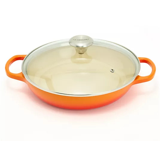 Le Creuset 2.25-qt Signature Cast Iron Braiser w/ Glass Lid | QVC