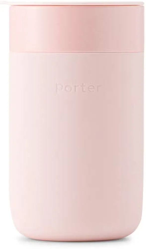 W&P Porter Ceramic Mug w/ Protective Silicone Sleeve, Blush 16 Ounces | On-the-Go | No Seal Tight... | Amazon (US)