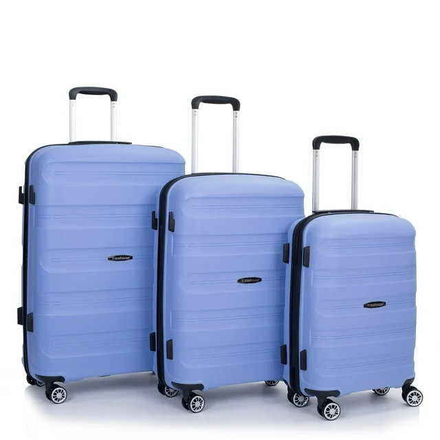 3 Piece Hardside Luggage Set Hardshell Lightweight Suitcase with Double Spinner Wheels and TSA Lo... | Walmart (US)