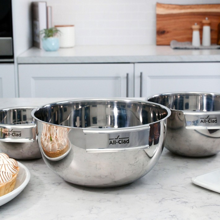 All-Clad Stainless-Steel 3-Piece Mixing Bowl Set | Williams-Sonoma