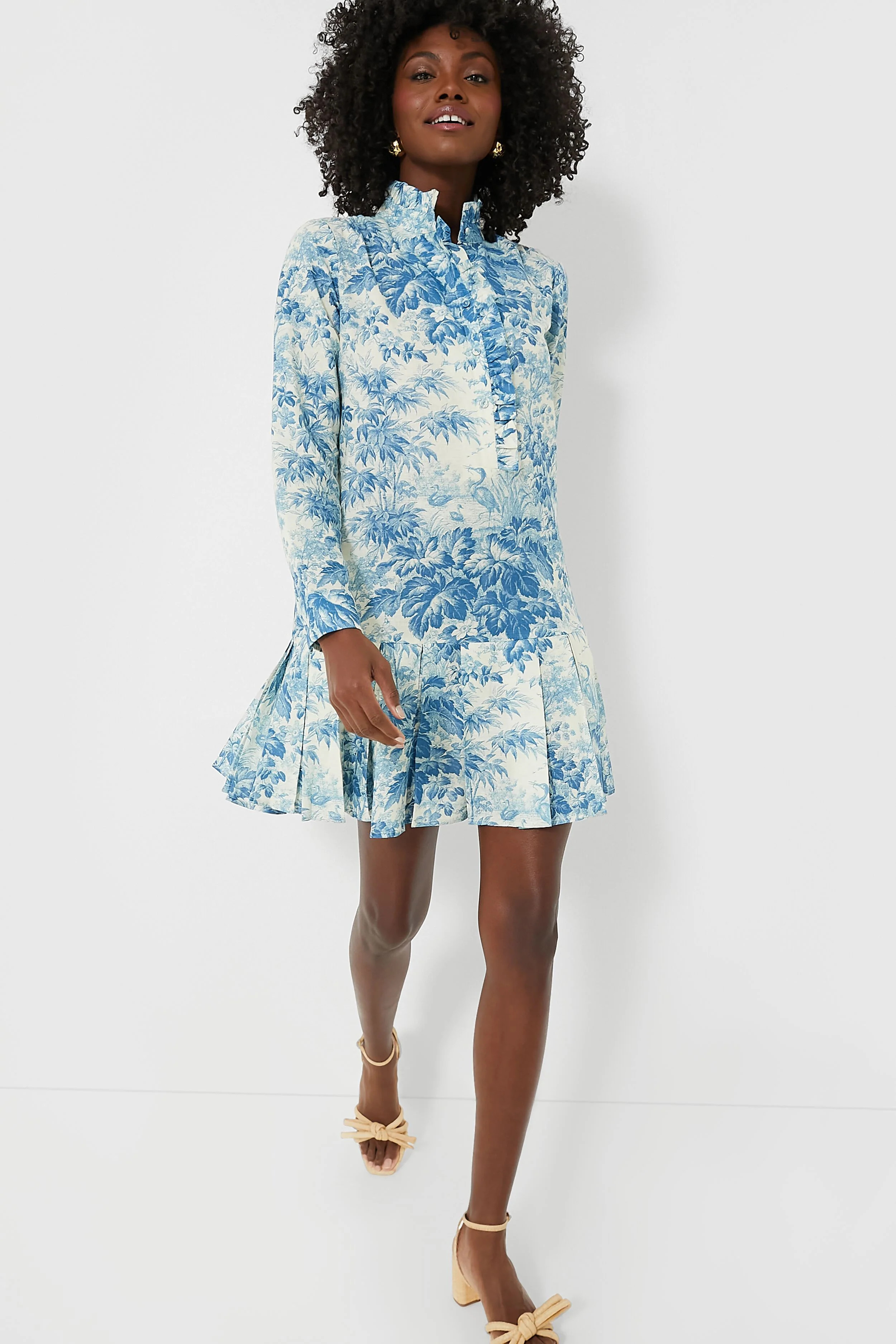 Misty Blue Toile Tate Dress | Tuckernuck (US)