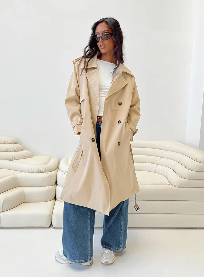 Westwind Trench Coat Natural | Princess Polly US