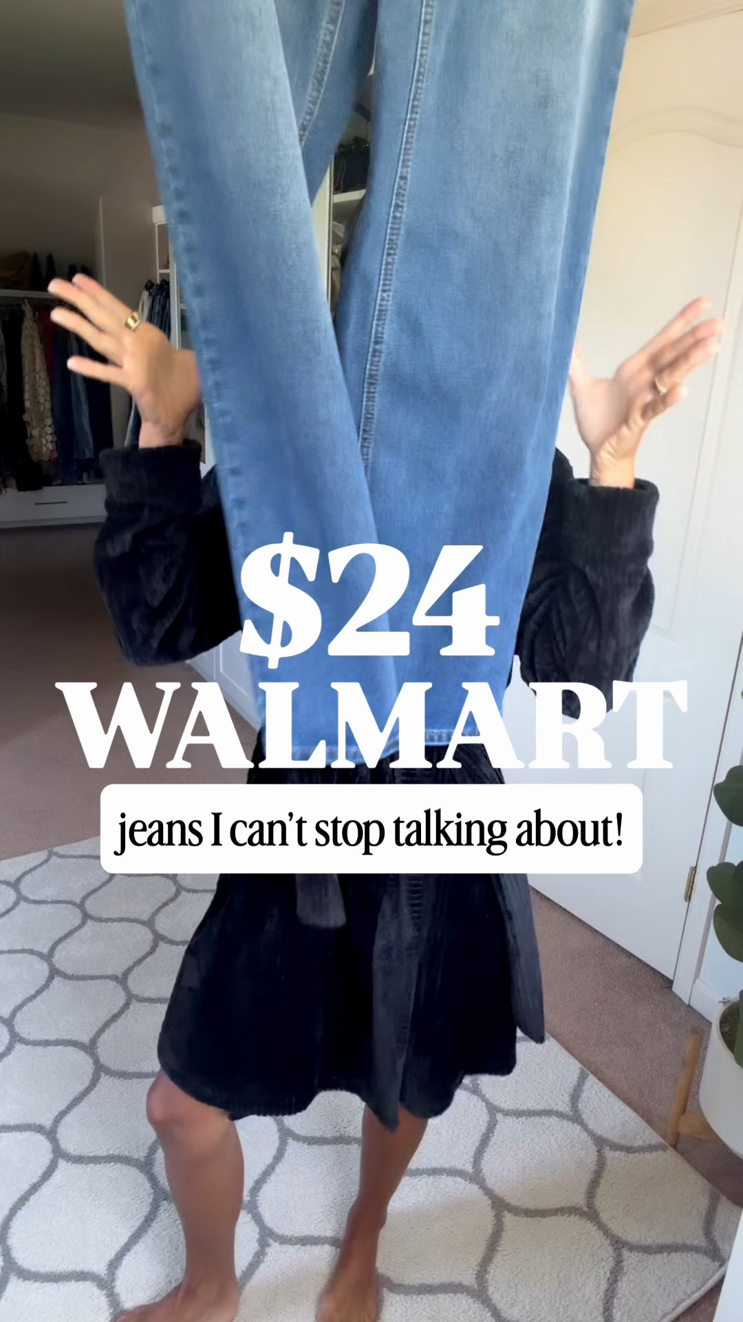 Absolutely LOVE these $24 Walmart jeans! I’m 5’5 and in size xs. (Usually size 0 in jeans). Size small in cardigan

#LTKSaleAlert #LTKgrwm #LTKSeasonal