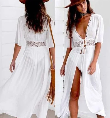 Women Bikini Cover up Swimwear Chiffon Beachwear Bathing Suit Beach Dress - Walmart.com | Walmart (US)