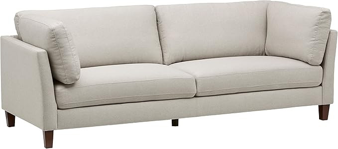 Amazon Brand – Rivet Midtown Contemporary Upholstered Sofa Couch, 92.1"W, Cream | Amazon (US)