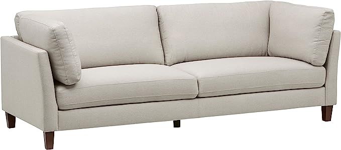 Amazon Brand – Rivet Midtown Contemporary Upholstered Sofa Couch, 92.1"W, Cream | Amazon (US)