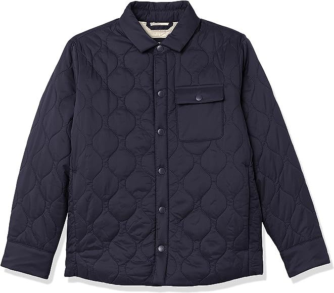 Amazon Essentials Boys' Sherpa-Lined Quilted Shirt Jacket | Amazon (US)