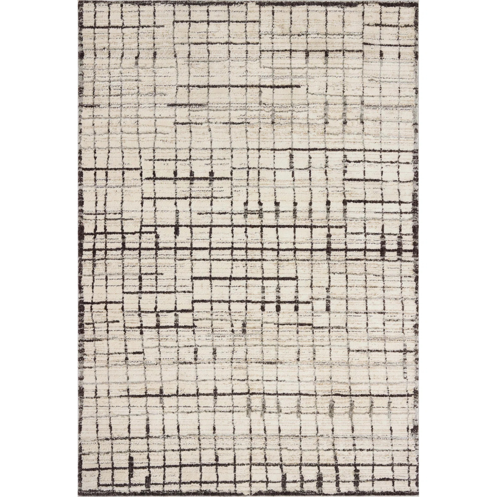 Jeremiah Brent x Loloi Bleecker Ivory / Charcoal Area Rug | Wayfair North America