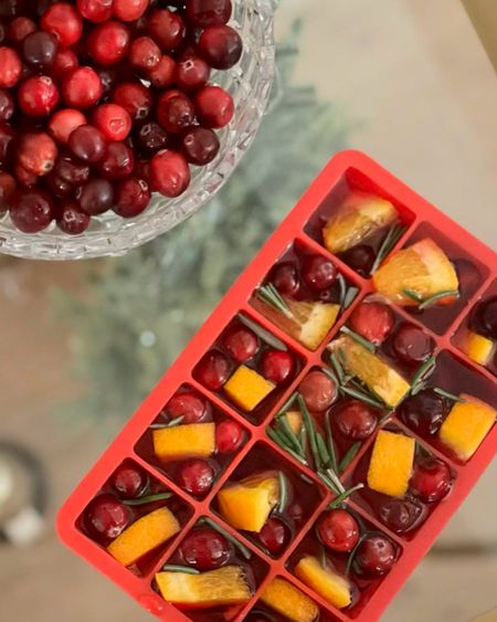Cranberry Orange Mimosa 
ICE CUBES ✨

This is a fun way to celebrate on Christmas Morning! Make your own SPECIALTY ICE CUBES for your Mimosas 🥂

#LTKhome #LTKHoliday #LTKSeasonal