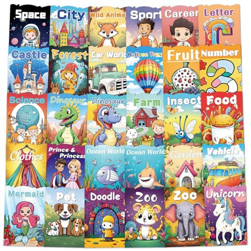 30Pcs Bulk Coloring Books for Kids Ages 3-4 4-8 8-12 Large Print Coloring Books for Kids Birthday Party Favors Gifts School Classroom Activity Supplies Holiday Goodie Bags Stuffers Includes Dinosaur | Amazon (US)