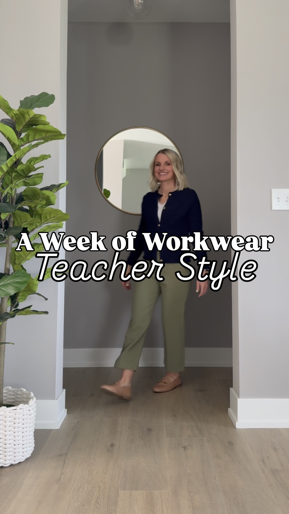 A week of course workwear- teacher outfits! 
Monday- green pants- 0/petite (run small, size up) cardigan- XSMALL (runs small in arms) top- XSMALL (code: DJXKATIE20) 
Tuesday- cardigan- xs, pants- 0
Wednesday- Top- xs, pants- 0 
Thursday- top- small, skirt- small, denim jacket- xs
Friday- dress- xs, cardigan- xs (small in arms) 

#LTKWorkwear #LTKPetite #LTKootd