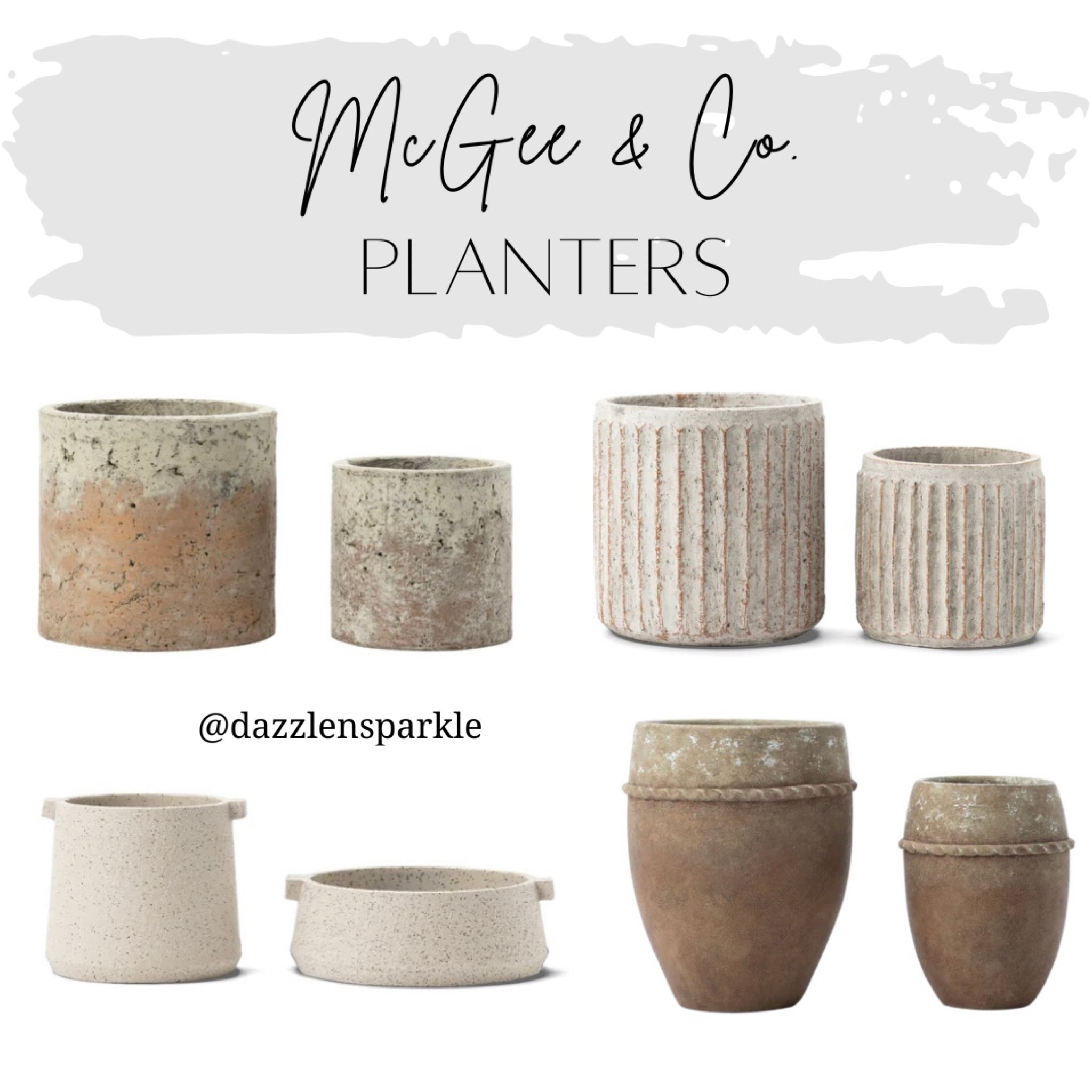 Small and medium sized rustic planters. They can be used both indoors and outdoors.
#dazzlensparkle #planters #studiomcgee #gardening #vase #homedecor #plantpots

#LTKsalealert #LTKFind #LTKhome