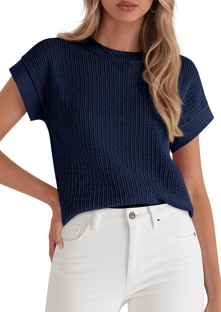 PRETTYGARDEN Women's Summer Sweater Vest Crochet Tops | Amazon (US)