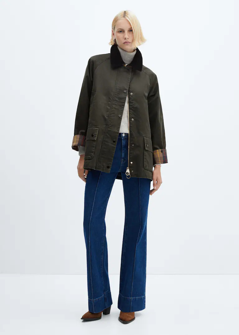 Waxed-effect parka -  Women | Mango USA | MANGO (US)