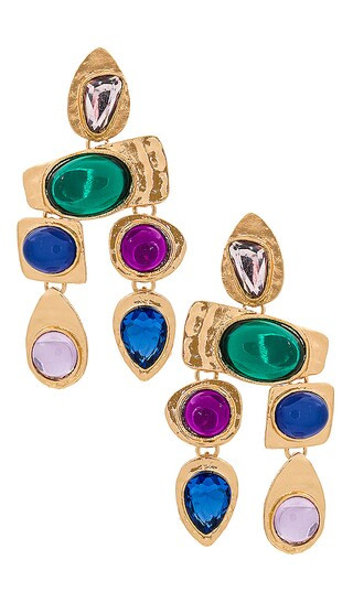 Multi Stone Earrings in Jewel Multi | Revolve Clothing (Global)