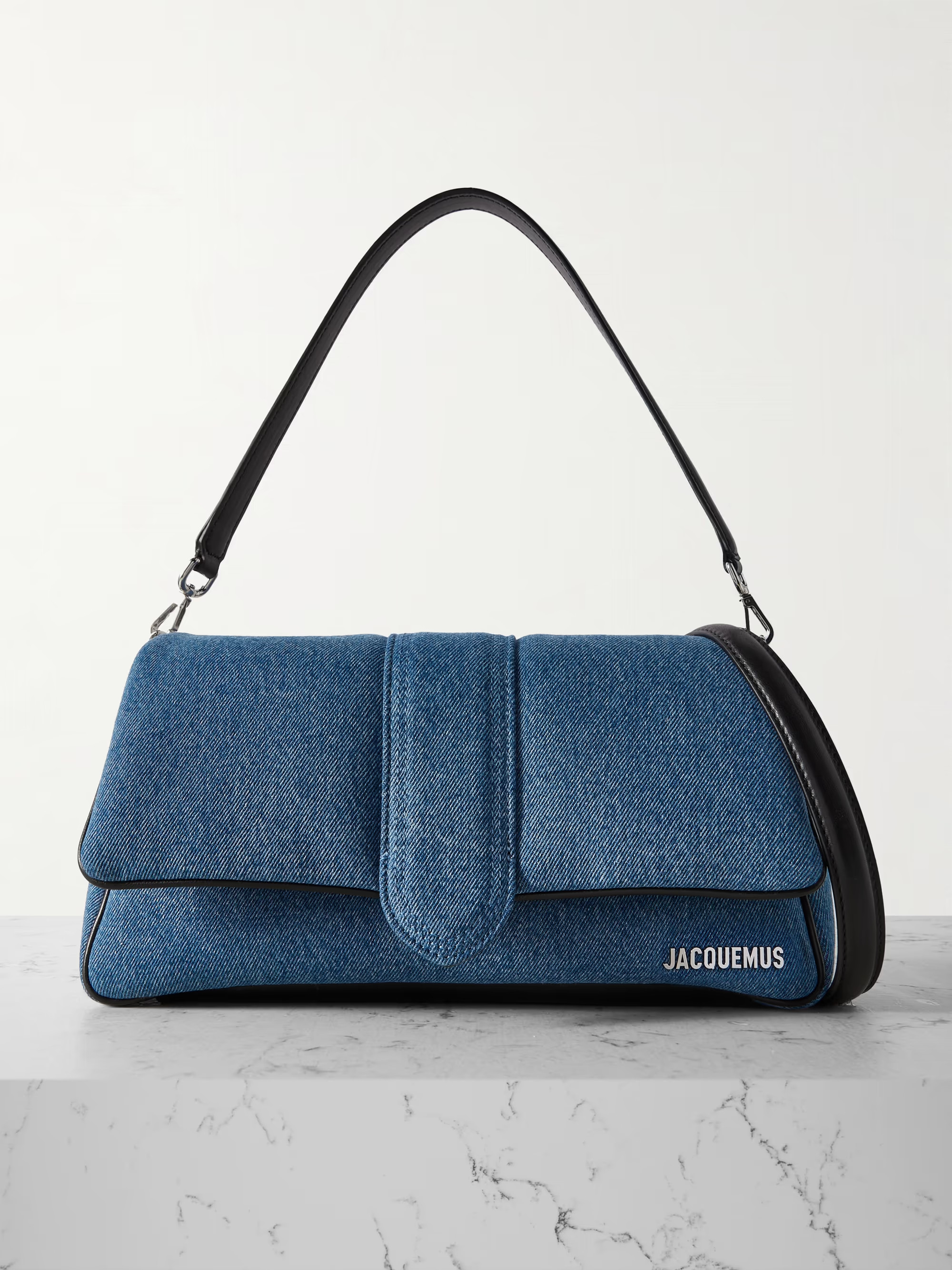 Le Bambimou leather-trimmed padded denim shoulder bag | NET-A-PORTER (US)