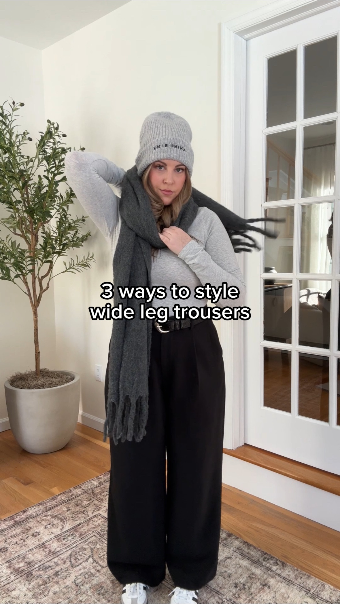 3 ways to style wide leg trousers! I LOVE @Abercrombie’s Harper and usually wear a 29 or 30. I prefer the LONG if I’m wearing a 2” heel (I’m 5’6). Wearing the REGULAR with my flat shoes here! 

#LTKWatchNow #LTKSeasonal #LTKSaleAlert