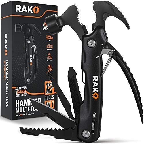 RAK Hammer Multi-Tool - Multi-Functional 12 in 1 Mini Hammer Camping Gear Survival Tool for Men, ... | Amazon (US)