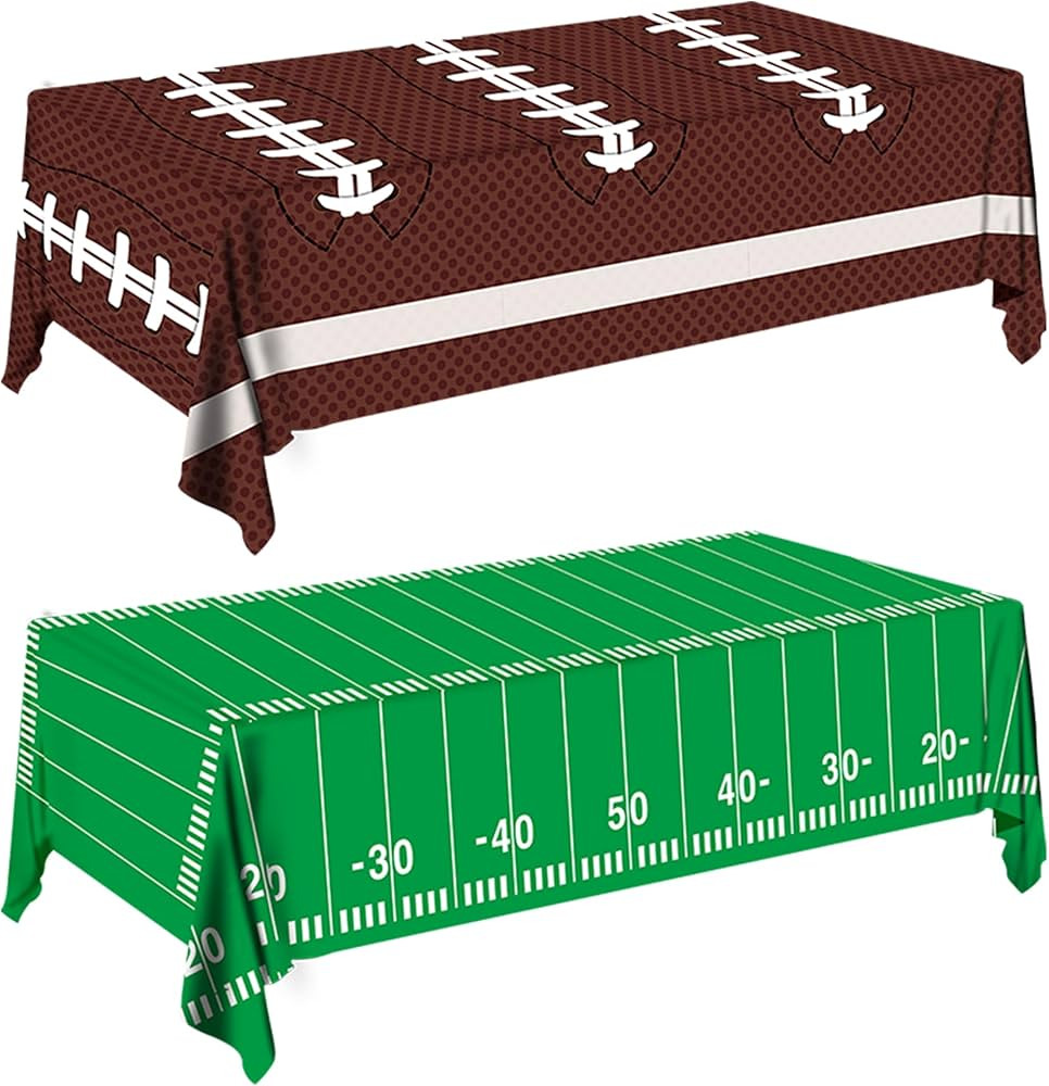 Football Party Decorations Disposable Tablecloth Plastic Touchdown Table Cover Perfect for Super ... | Amazon (US)