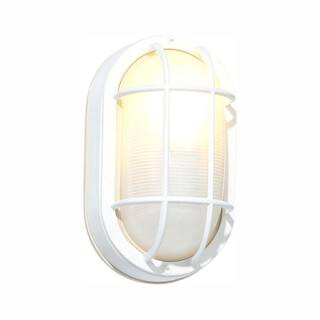 8 in. White Outdoor Wall Bulkhead Light G14776-WH - The Home Depot | The Home Depot