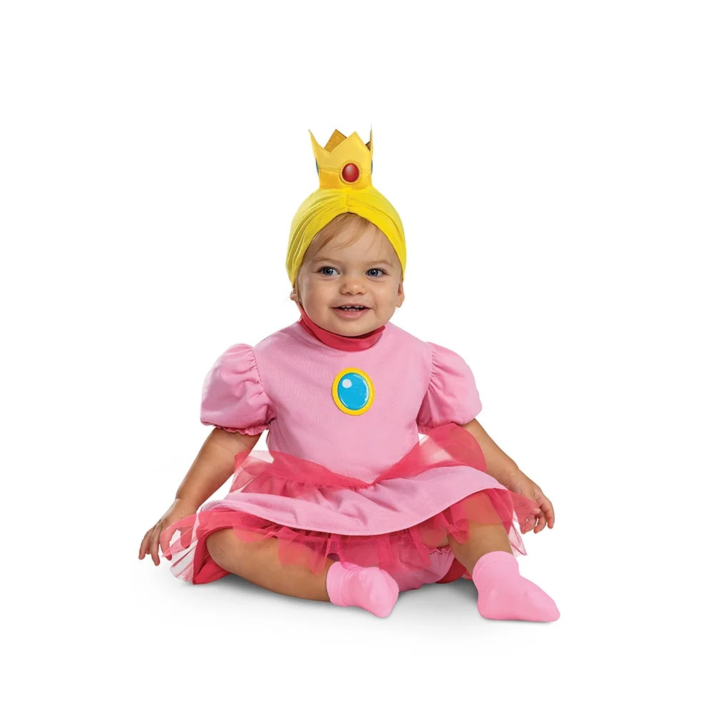 Nintendo Super Mario Bros. Baby Girls Princess Peach Halloween Costume, Sizes 6-12 months | Walmart (US)