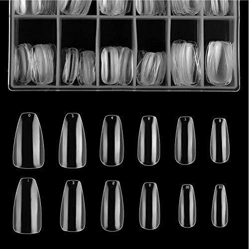 Beetles Clear Coffin Acrylic Nail Tips- Artificial False Nails with Case for Acrylic Nail/Dip Pow... | Amazon (US)