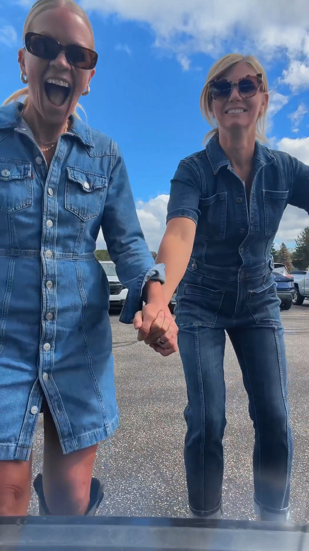 Unexpectedly showed up twinning in blue!! 🩵 Love these easy denim one-piece outfits we’ll be wearing on repeat all season long

#LTKSeasonal #LTKootd #LTKdayinmylife