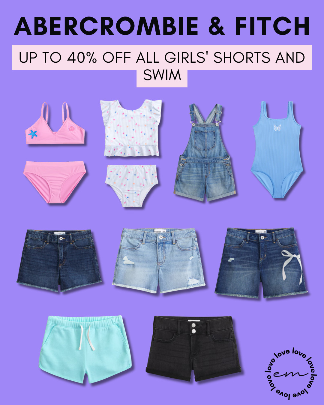 Summer shopping for the girls just got better! Abercrombie & Fitch girls’ shorts and swim are up to 40% off right now, and there are so many cute picks for the season. From summer shorts that are perfect for everyday wear to fun swimwear for pool days, beach trips, and vacations, this sale is full of warm-weather essentials. I love finding pieces that are comfortable, stylish, and easy for kids to wear on repeat all summer long!! girls swimwear, shorts, beach outfit, kids fashion, summer  

 #LTKootd #LTKSwim #LTKKids