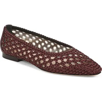 Veronica Beard Cienna Skimmer Flat in Espresso Leather at Nordstrom, Size 6 | Nordstrom