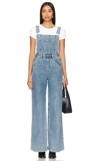 Wide Leg Denim Overall in Undone Wash | Revolve Clothing (Global)