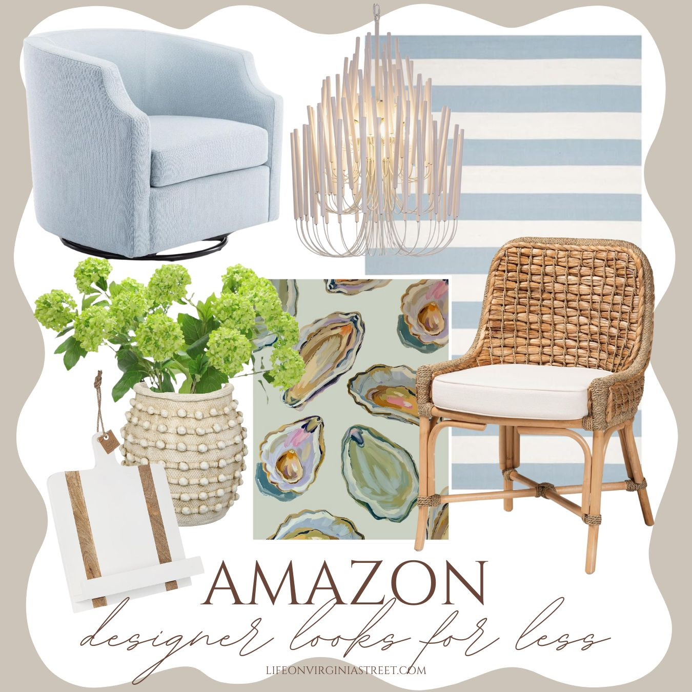 Chic, coastal designer look for less Amazon finds for your home! See even more recent finds here: https://lifeonvirginiastreet.com/amazon-finds-for-home-fashion-travel-january-2026/ #ltkhome #ltksalealert #ltkfindsunder50 #ltkfindsunder100 #ltkstyletip #ltkover40 

 

#LTKHome #LTKSaleAlert #LTKFindsUnder50