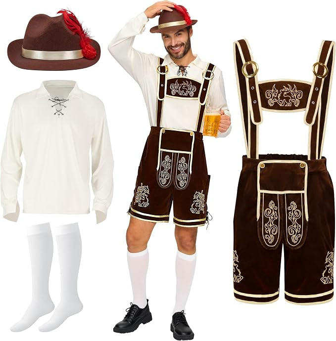 Spooktacular Creations Men’s German Bavarian Oktoberfest Costume Set, Beer Costume Hat for Adul... | Amazon (US)