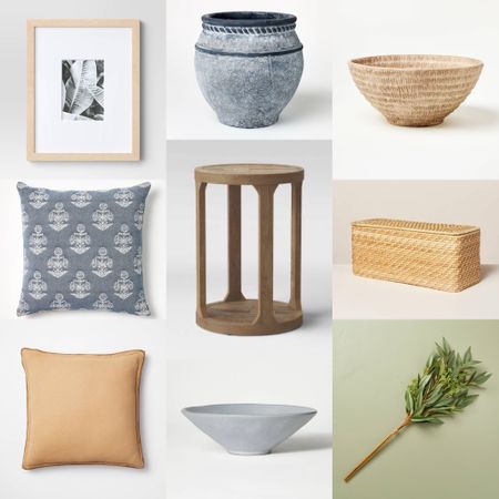 Target home finds. Picture frames, throw pillows, decor, decorative bowls, stems, planter, end tables, woven basketts

#LTKfindsunder50 #LTKfindsunder100 #LTKhome