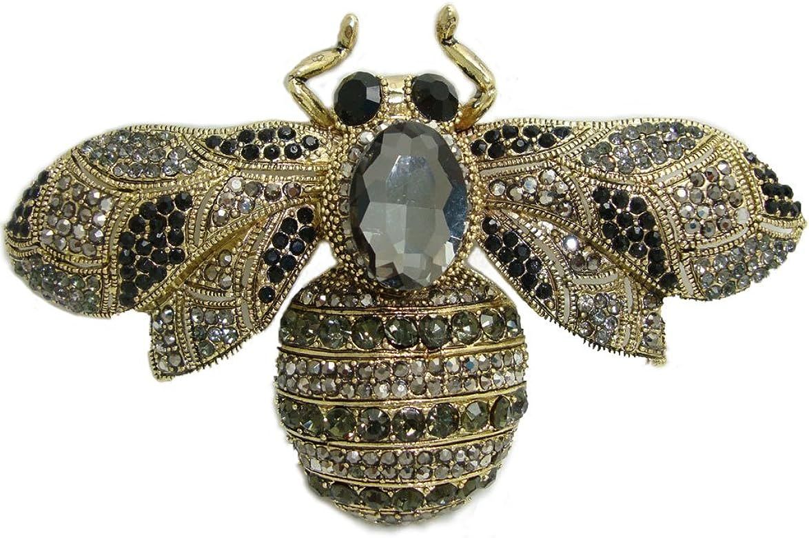 TTjewelry Charming Bee Insect Brooch Pin Austria Crystal Rhinestone | Amazon (US)