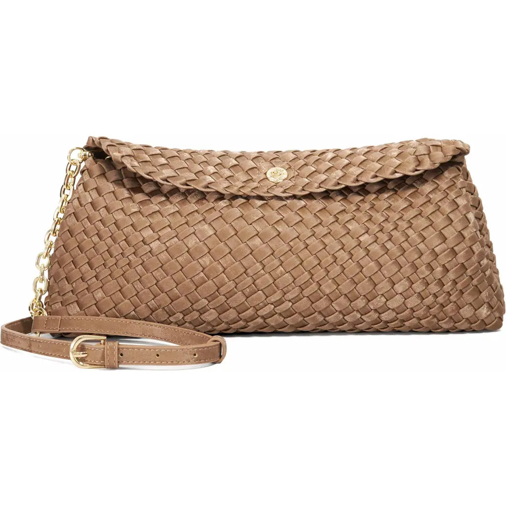 Dune London Encourage Us Woven Faux Leather Clutch in Bronze at Nordstrom | Nordstrom