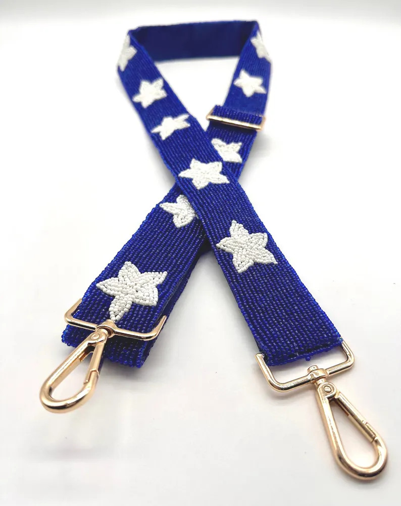 Beaded Purse Strap Star Beaded Bag Strap Adjustable Star Purse Strap Handmade Star Beaded Purse S... | Etsy (US)