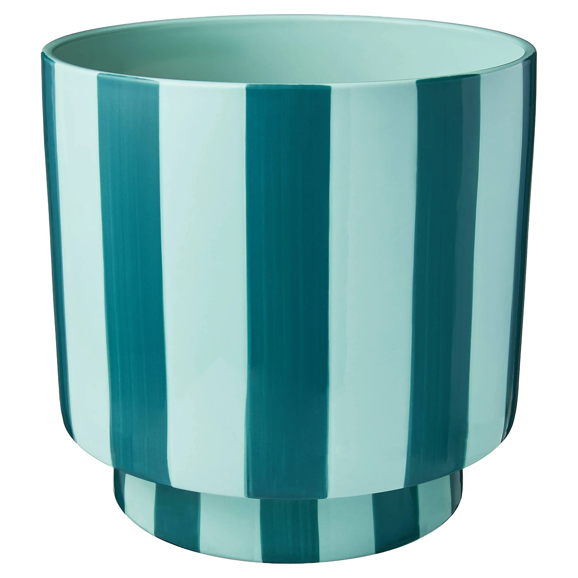 Mainstays Lauren Round Teal and Aqua Ceramic Planter, 10-inch | Walmart (US)