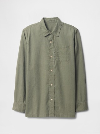 Kids Linen-Blend Shirt | Gap Factory | Gap Factory