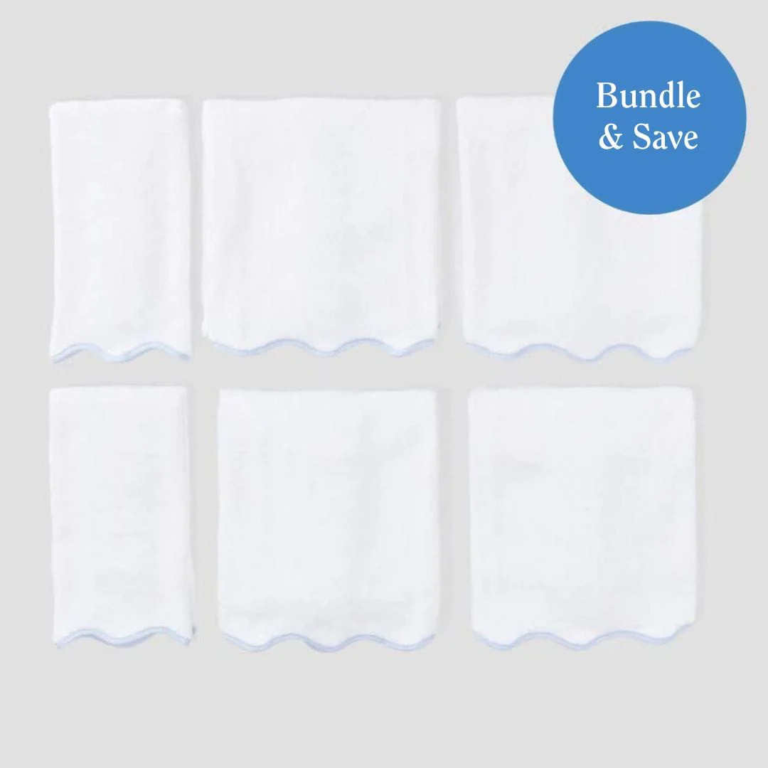Home
      
    
        Towel Bundles
        
      
      Scallop Starter Pack (6 pieces) | Weezie Towels