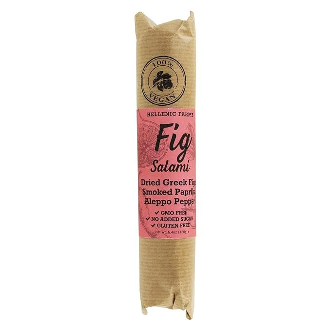 Hellenic Farms Vegan Salami, Smoked Paprika Aleppo Pepper Fig, 6.4oz | 100% Plant-based | Amazon (US)