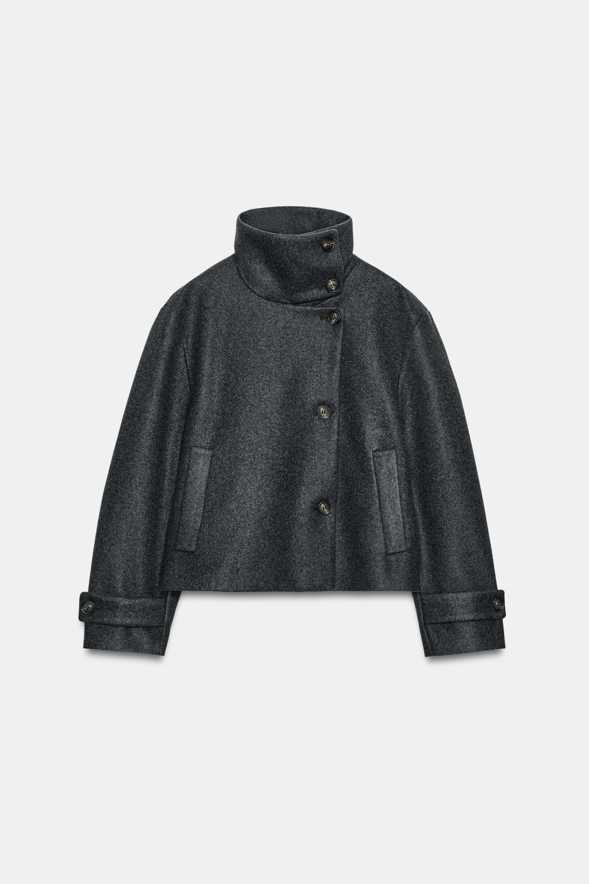 SHORT HIGH NECK COAT | Zara US