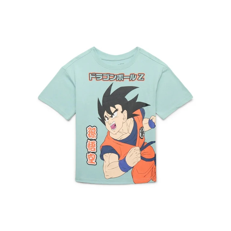 Dragon Ball Z Boys' Front Back Graphic Tee with Short Sleeve, Sizes 4-20 | Walmart (US)