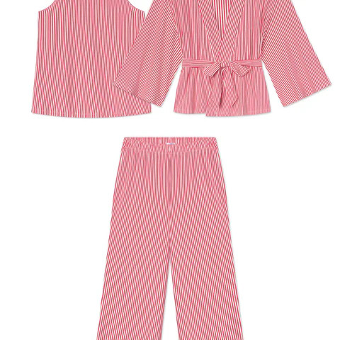 DreamModal Kimono Pants Bundle in Ski Patrol Pencil Stripe | Lake Pajamas